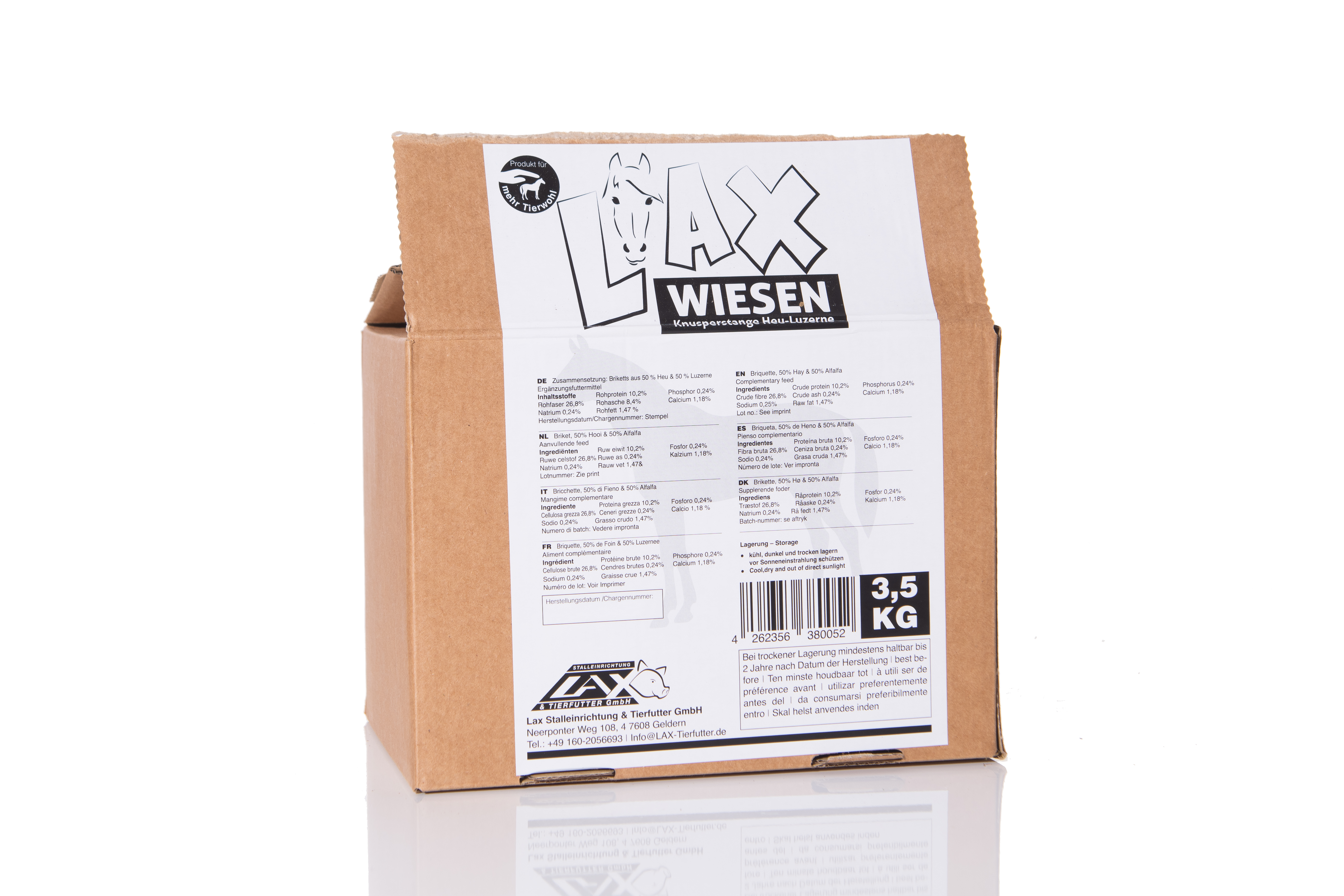 Lax Wiesen Knusperstange - Heu + Luzerne - 13 kg - 16 Stangen