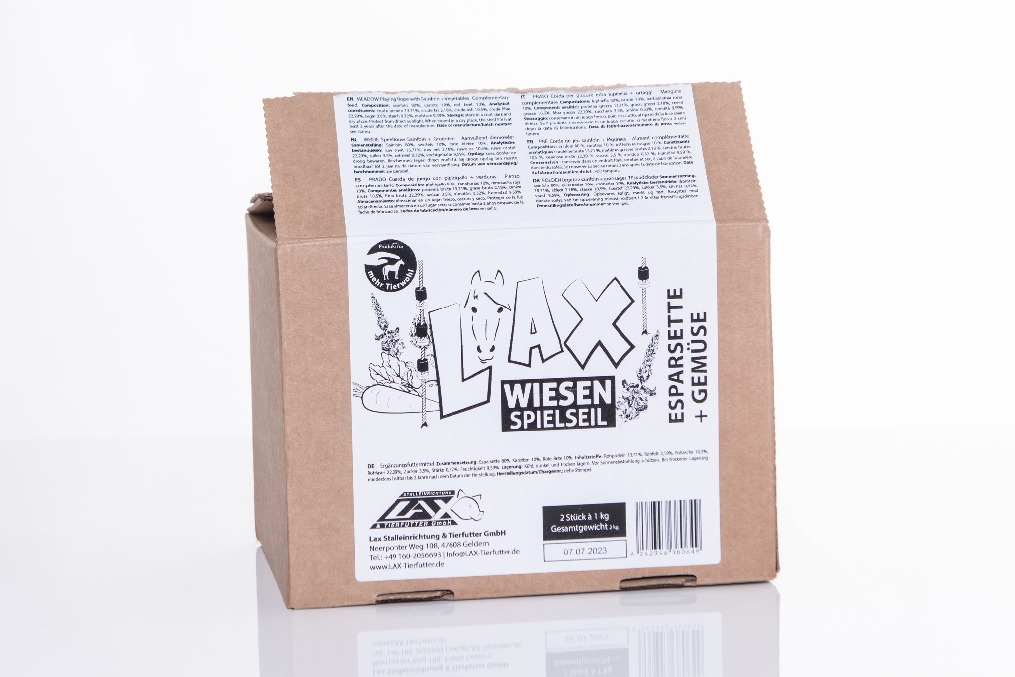 LAX Esparsette + Gemüse Blöcke mit Loch - 3 Kg LAX Esparsette + Gemüse Blöcke mit Loch - 3 Kg