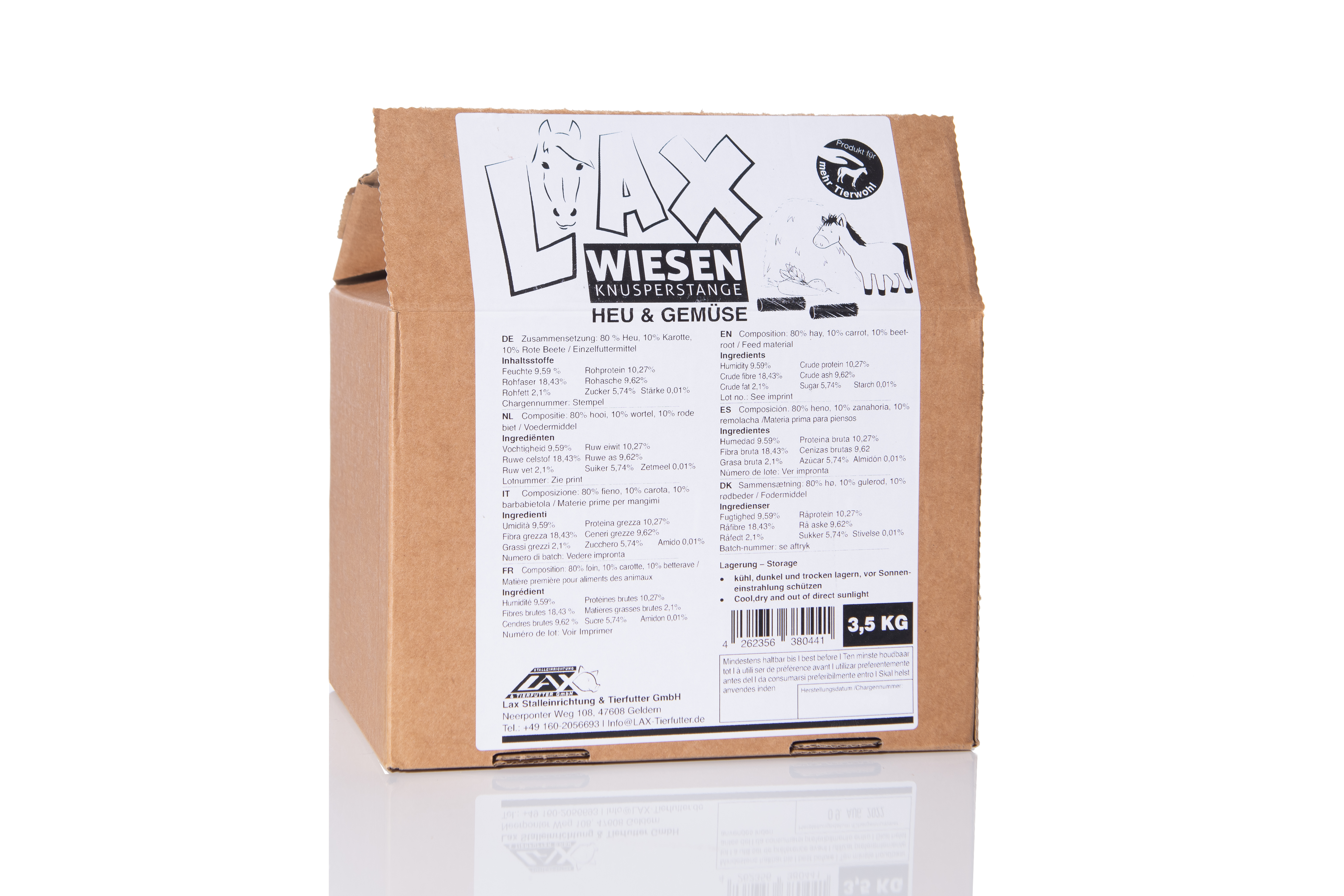 Lax Wiesen Knusperstange - Heu + Gemüse 3  kg - 4 Stangen